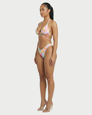 ROVELA Pastel Swirl Ring Detail Bikini Set