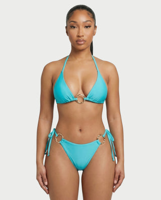 NAYLA Ring Tie Side Bikini Three-Piece Set