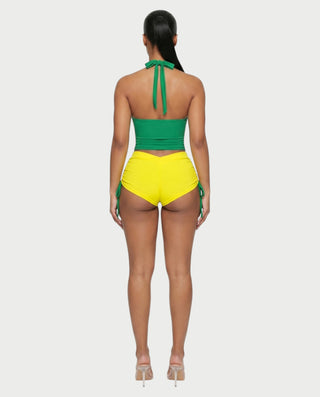 RALCY Brasil Halter Tankini & Ruched Short Set