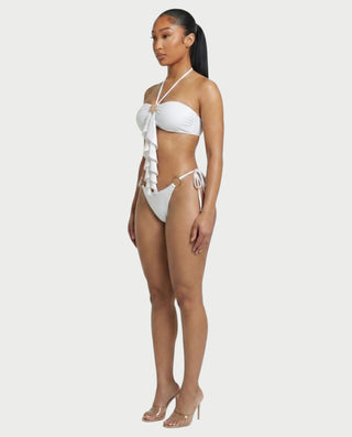 GANIYA Bandeau Bikini Top & Maxi Skirt Three-Piece Set