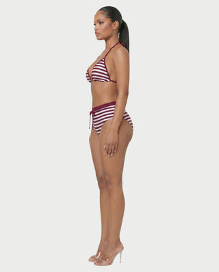 ARIEL Beaded Stripe Halter Bikini Set