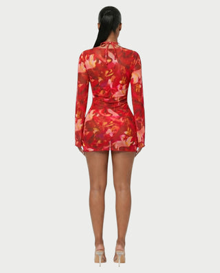 YIRANA Bikini & Mesh Long Sleeve Cover-Up Three-Piece Set