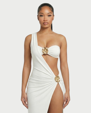 VIRANA Bandeau Bikini & Draped Cover-Up Three-Piece Set