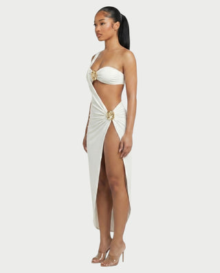 VIRANA Bandeau Bikini & Draped Cover-Up Three-Piece Set
