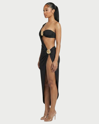 VIRANA Bandeau Bikini & Draped Cover-Up Three-Piece Set