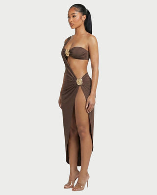 VIRANA Bandeau Bikini & Draped Cover-Up Three-Piece Set