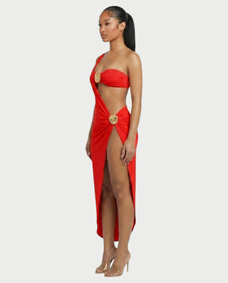 VIRANA Bandeau Bikini & Draped Cover-Up Three-Piece Set