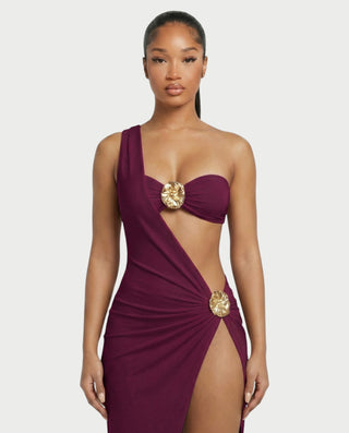 VIRANA Bandeau Bikini & Draped Cover-Up Three-Piece Set