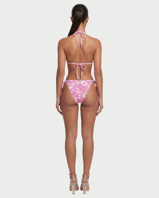 ELLY Paisley Lace-Trim Triangle Bikini Set