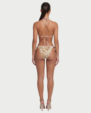 ELLY Paisley Lace-Trim Triangle Bikini Set