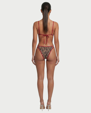 SANY Two-Piece Strappy Leopard Bikini Set