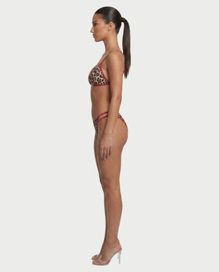 SANY Two-Piece Strappy Leopard Bikini Set