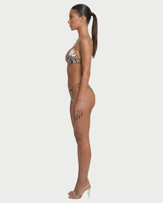 HALSEY Two-Piece Strappy Zebra Bikini Set
