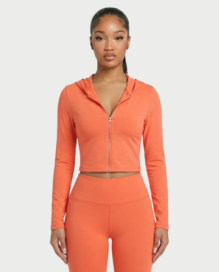 RAINY Zip-Up Hoodie and Flare Pants Set