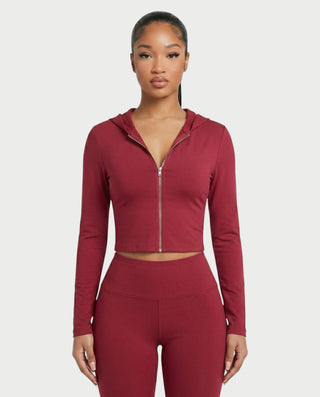 RAINY Zip-Up Hoodie and Flare Pants Set