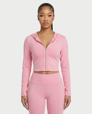 RAINY Zip-Up Hoodie and Flare Pants Set