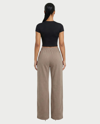 Pantalones holgados de cintura alta con múltiples cremalleras TINAY