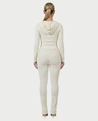 EDNA Zip-Front Hooded Top & Pants Set