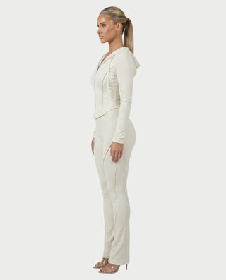 EDNA Zip-Front Hooded Top & Pants Set