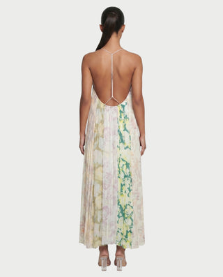 CONNIE Floral Print Halter Maxi Dress