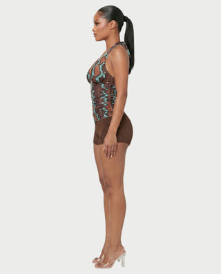 ALIZA Halter Neck Backless Top