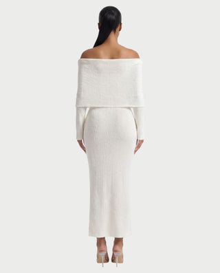 ANGELICA Knit Off-Shoulder Maxi Dress – Celestia