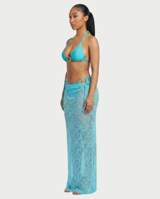 NAYLA Ring Tie Side Bikini Three-Piece Set