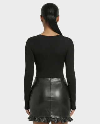 Vestido midi con flecos y escote pronunciado de LIRRA