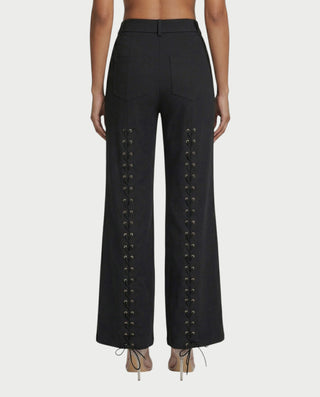 XAVIA Lace-Up Back Blazer & Trouser Set