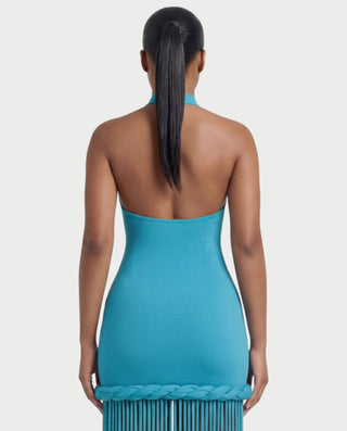 NIARA Braided Hem Bodycon Maxi Dress
