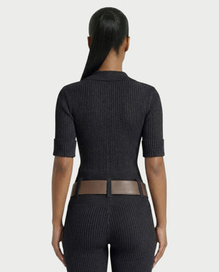 KIERA Ribbed Knit Bodysuit & Legging Set