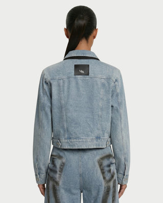 Chaqueta de piel sintética con textura de cocodrilo BEXLEY