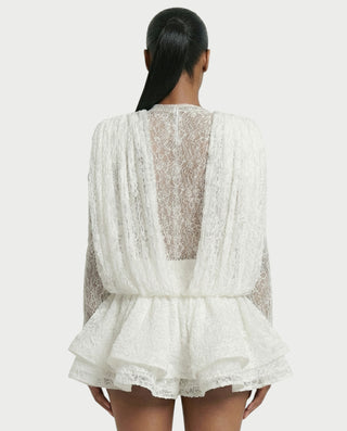 SORYA Lace Long Sleeve Mini Dress