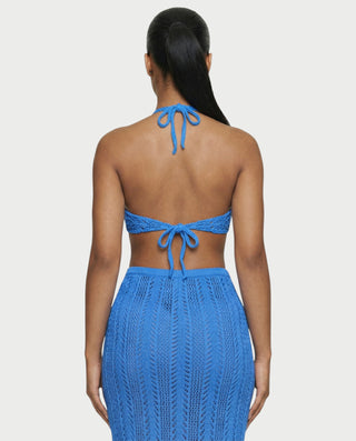 Vestido midi con flecos y escote pronunciado de LIRRA
