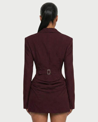 MIKAY Ruched Blazer Bodycon Mini Dress