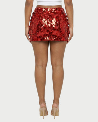 MARIMA Sequin Disc Embellished Mini Skirt