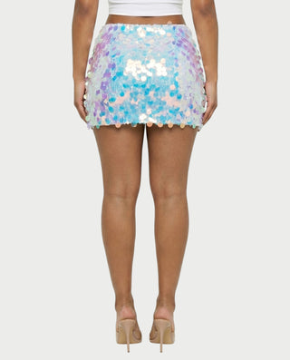 MARIMA Sequin Disc Embellished Mini Skirt