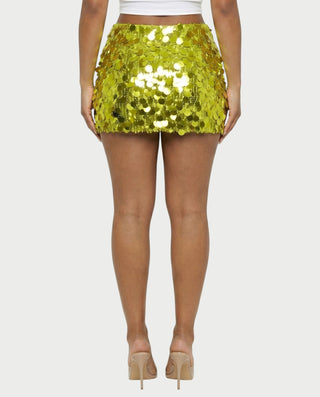 MARIMA Sequin Disc Embellished Mini Skirt