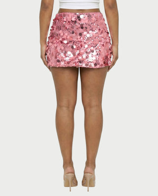 MARIMA Sequin Disc Embellished Mini Skirt