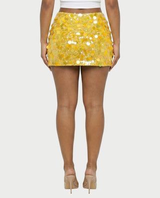 MARIMA Sequin Disc Embellished Mini Skirt