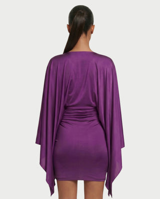 ORIEN Cowl Neck Draped Mini Dress