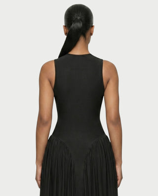 ELVANA Sleeveless Flow Draped Maxi Dress