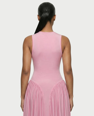 ELVANA Sleeveless Flow Draped Maxi Dress