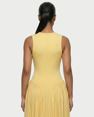 ELVANA Sleeveless Flow Draped Maxi Dress