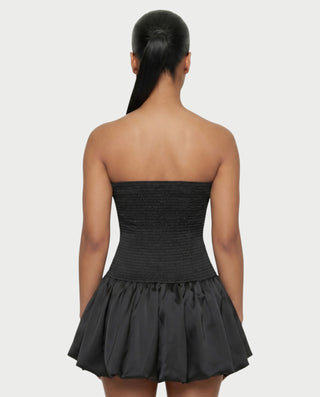 OVIDA Satin Bubble Hem Corset Mini Dress