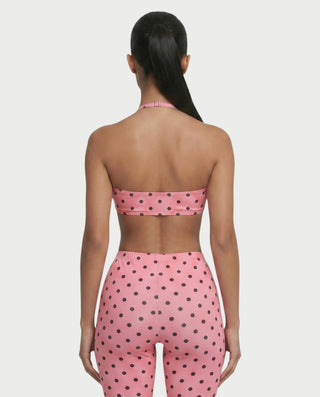 DARYA Polka Dot Bandeau Halter Top & Capri Pants Set
