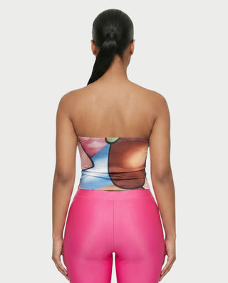 ELLIE Strapless Ring Detail Top & Capri Pants