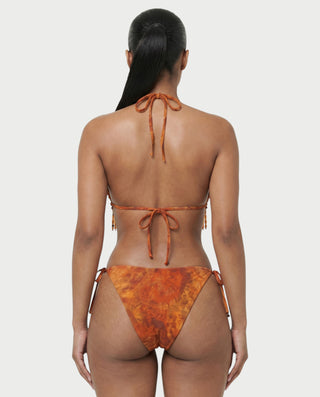 LARIYA Embellished Floral Three-Piece Bikini Set