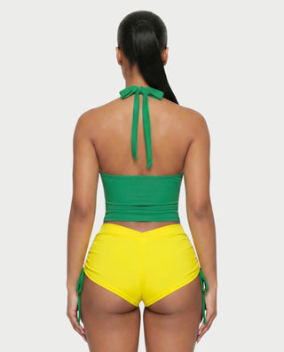 RALCY Brasil Halter Tankini & Ruched Short Set