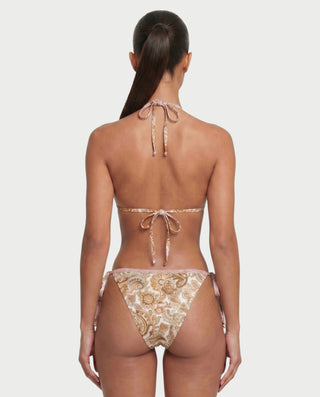 ELLY Paisley Lace-Trim Triangle Bikini Set